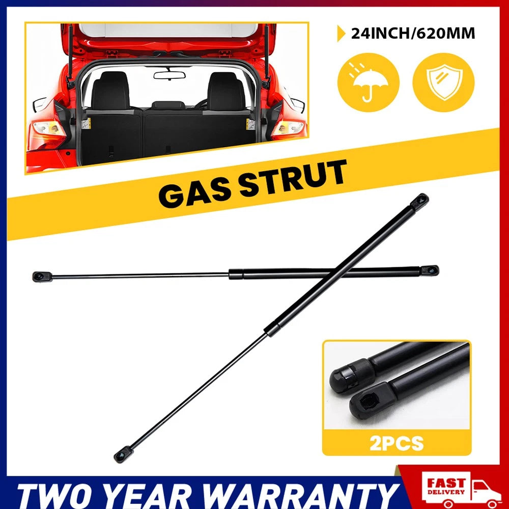 Pair of black rear tailgate gas struts for Ford Focus III Turnier Wagon 2011-2019