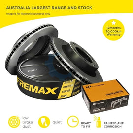 Front Brake Disc Rotors and Ceramic Brake Pads for Mazda 3 BM BN 13-19 280mm