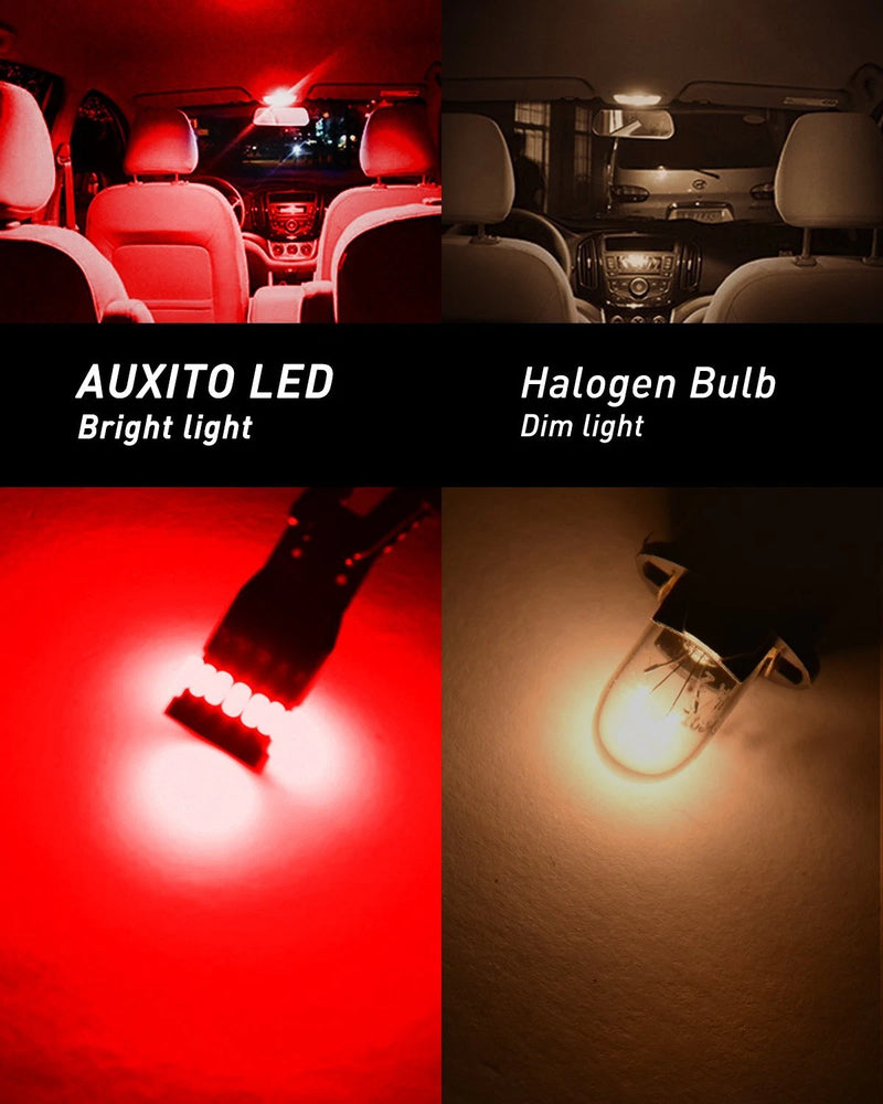 40x Red T10 W5W 168 Canbus LED Bulbs 3014 SMD 12V Interior & Tail Light