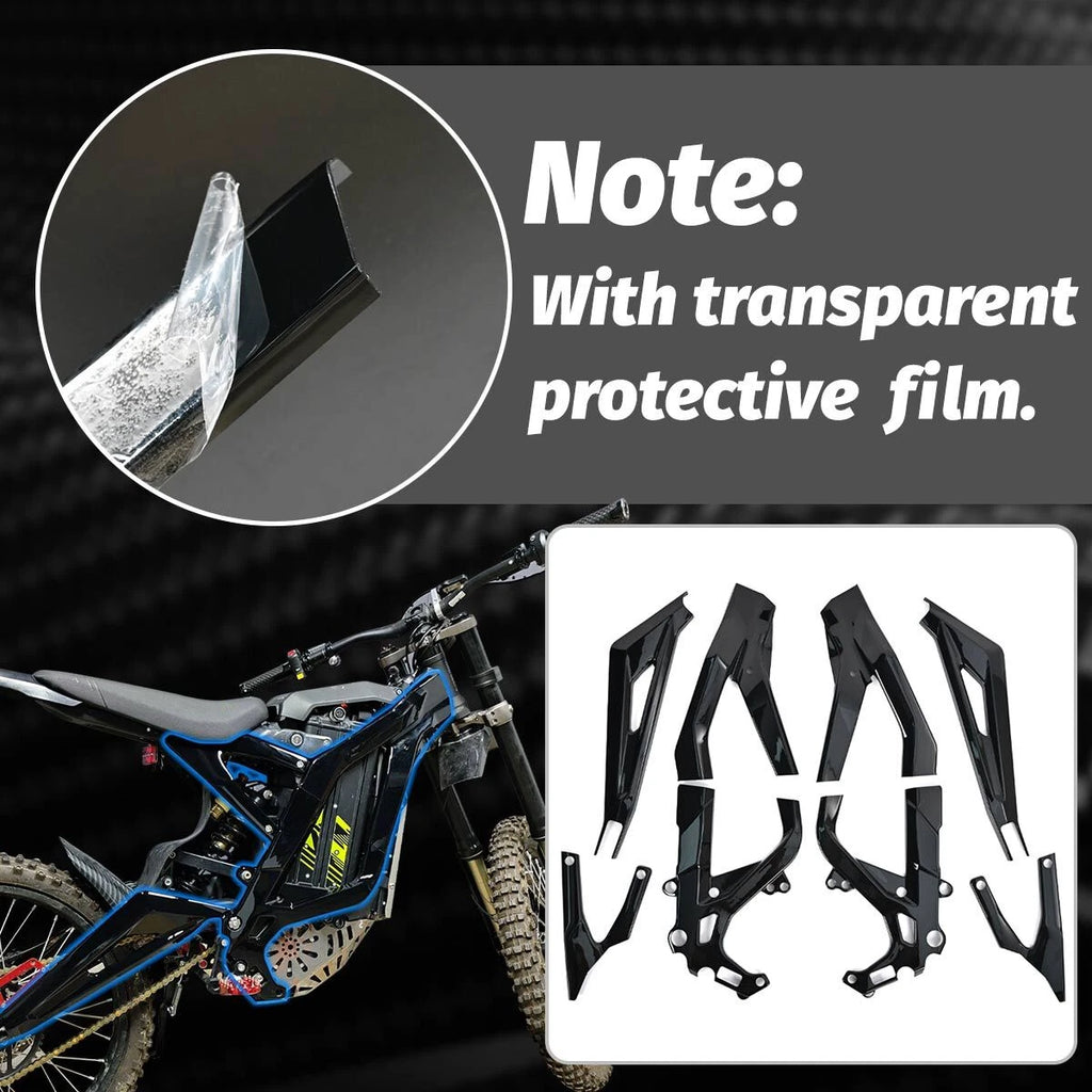 For Sur Ron Light Bee X Gloss Black Frame Guard Fairing Body Kit with Graphics