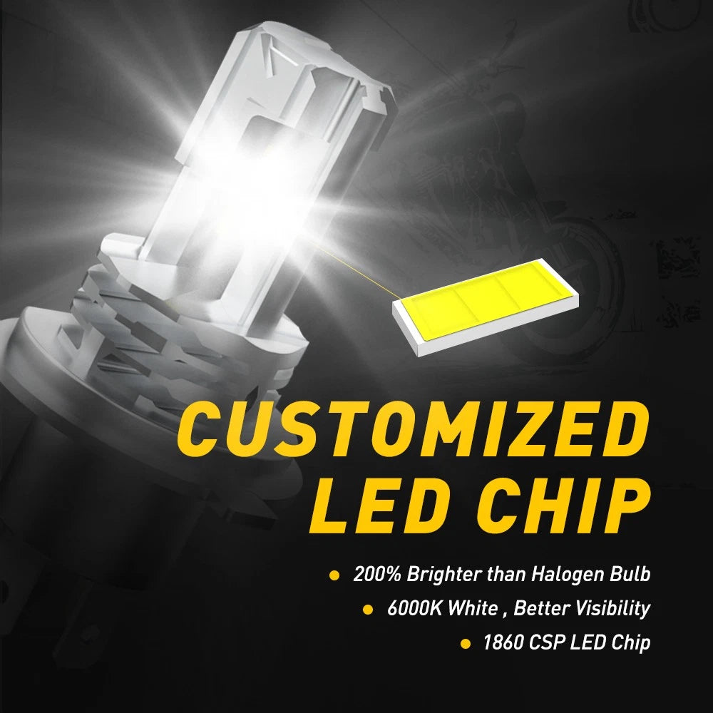 1/2pcs H4 9003 HB2 55W 30000LM LED Headlight Bulb Beam Kit Lamps 6500K White A