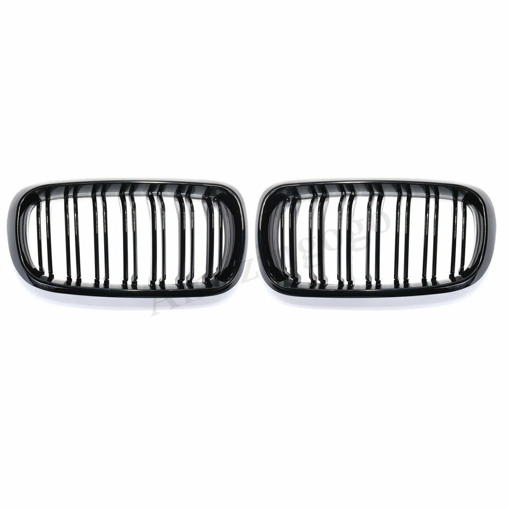 Gloss Black Front Kidney Grill Dual Slat Grille for BMW F15 F16 X5 X6 2014-17 ST