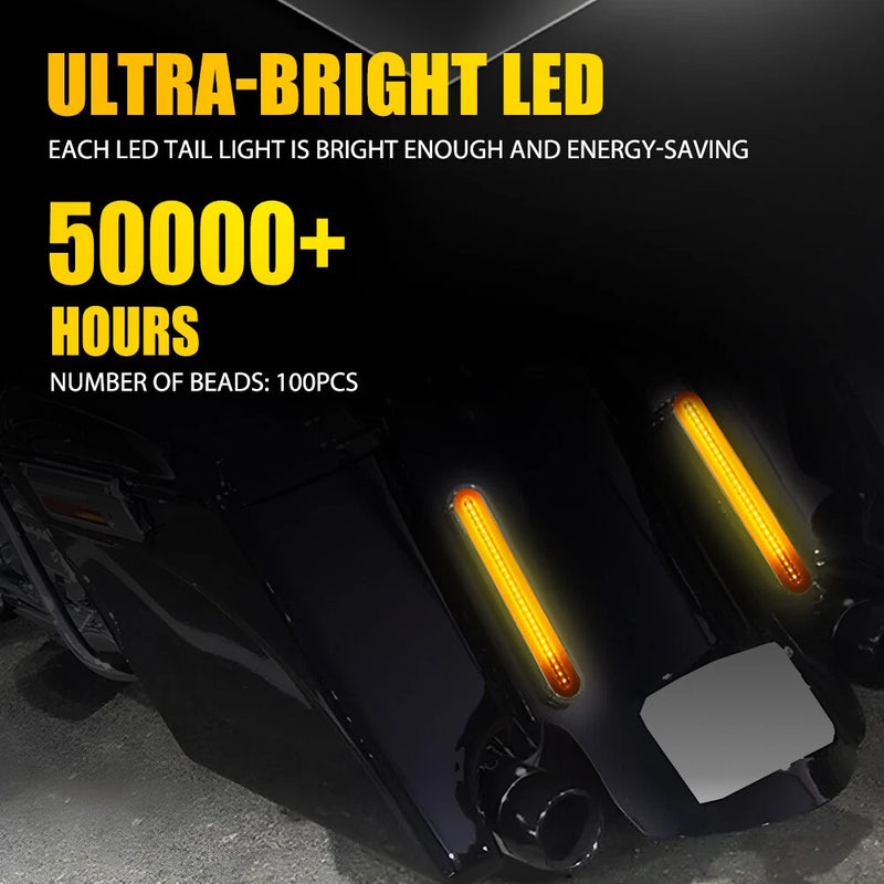 2x 100 LED Sequential Tail Lights Stop Turn Brake Strip for Trailer Ute 12-24V