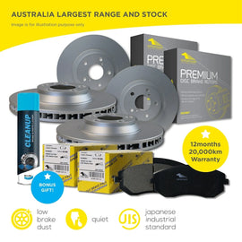 Ford Falcon Brake Pads & Disc Rotors Full Set – BA BF FG 2002–2016 (Front & Rear)