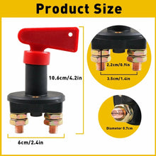 Load image into Gallery viewer, 1Pcs 12V 24V Disconnect Battery Isolator Cut Off Kill Switch Key Car Marine AU