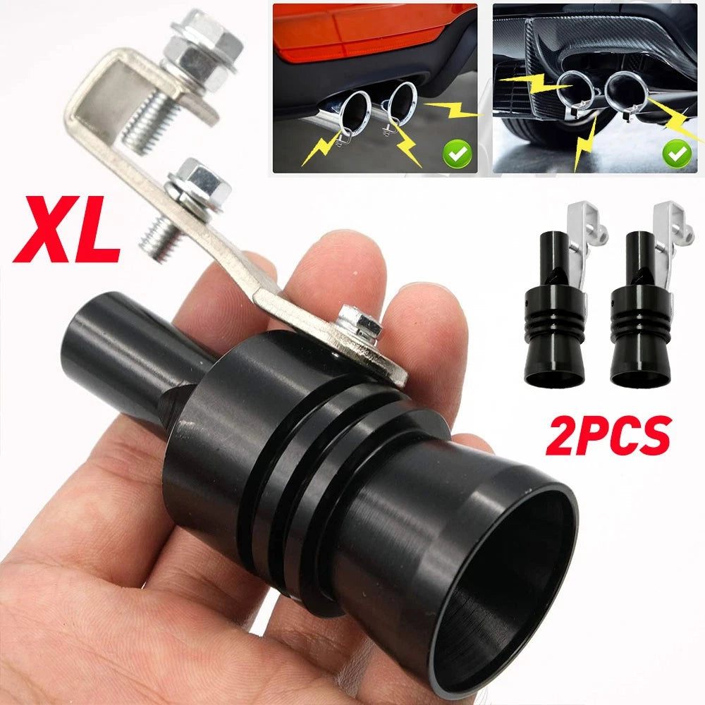 2x Turbo Exhaust Whistle Sound Simulator Dump Car Tailpipe Valve Whistler AU