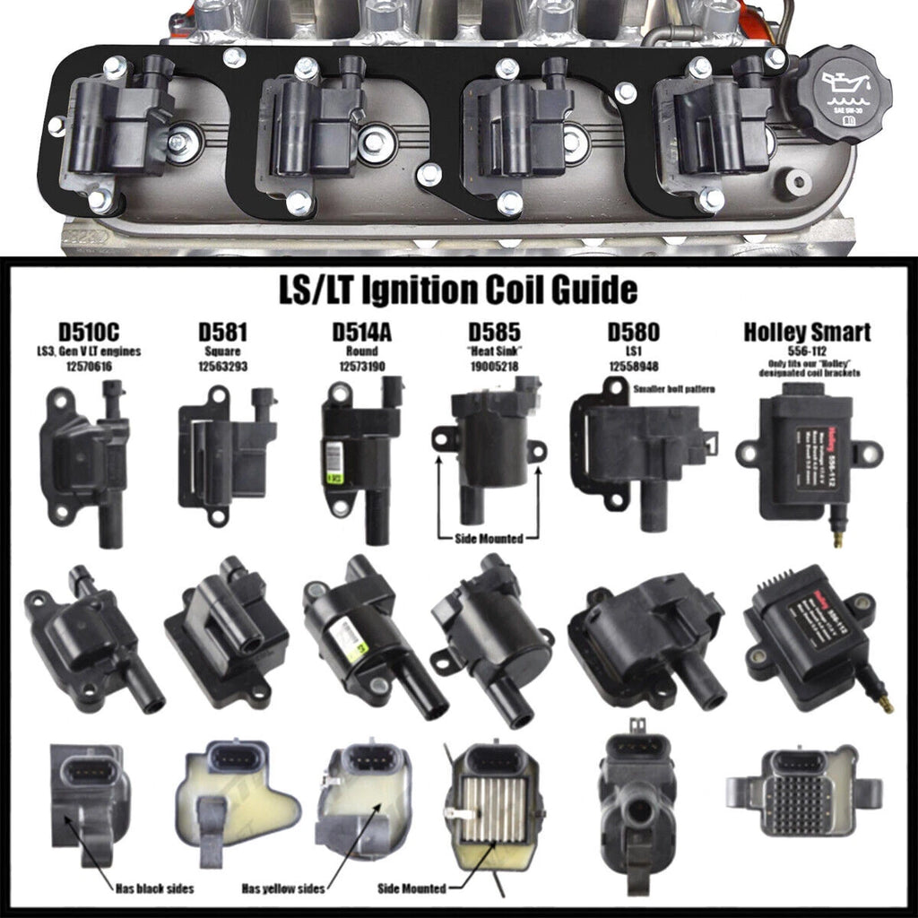 LS D581 Square Coil Brackets Set (D514A &D510C coils require optional spacer kit