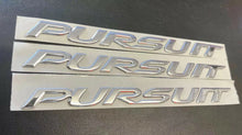 Load image into Gallery viewer, 3x Chrome Finished Pursuit Badge Decals for Ford BA BF Side Skirt and Tailgate