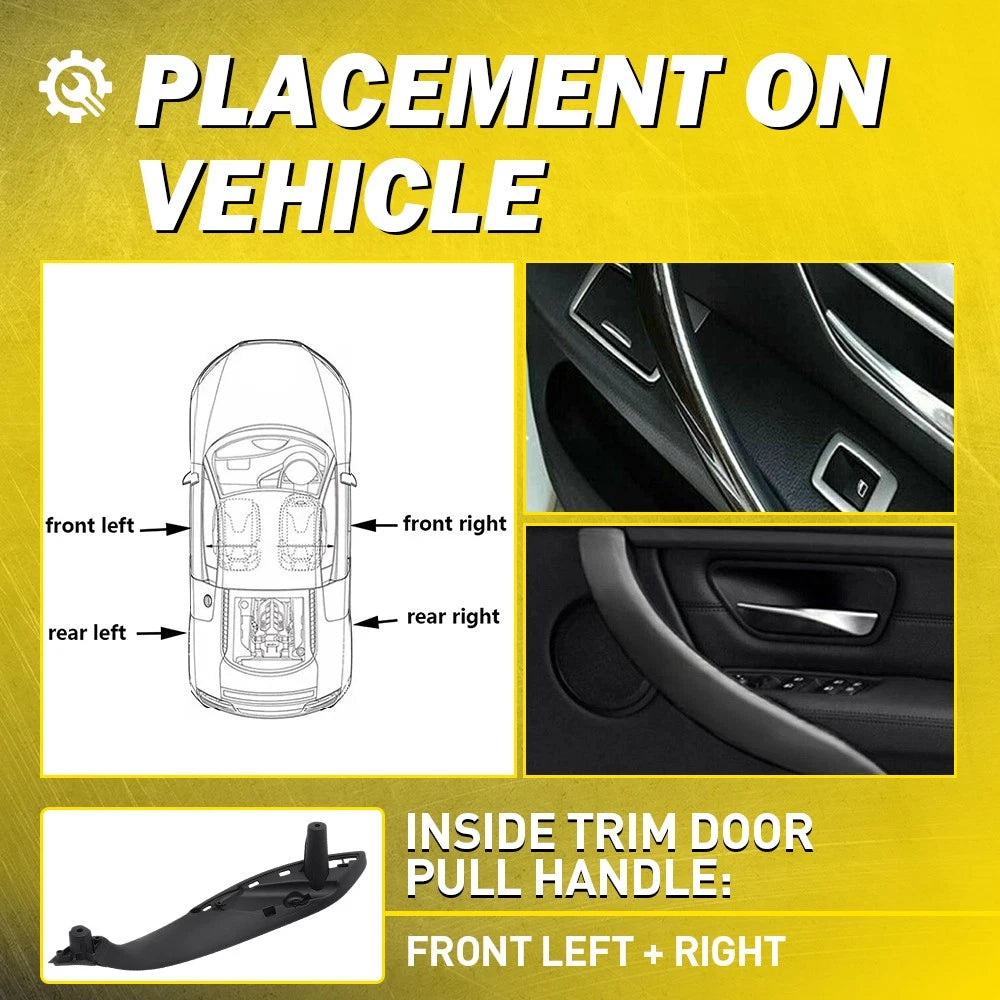 2PCS Front L+R Handle Inner Door 51417279311 For BMW F30 F34 F35 F80 F31 2013+