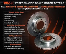 Load image into Gallery viewer, Front Slotted &amp; Dimpled Disc Brake Rotors + Bendix 4WD Pads for Challenger PB PC