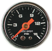 Load image into Gallery viewer, Autometer 1-1/2in Fuel Pressure Gauge Liquid Filled Black AU2172