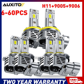 6-60x 9005(HB3) 9006(HB4) H11 LED Headlight Light Bulbs Replace Halogen NEWA