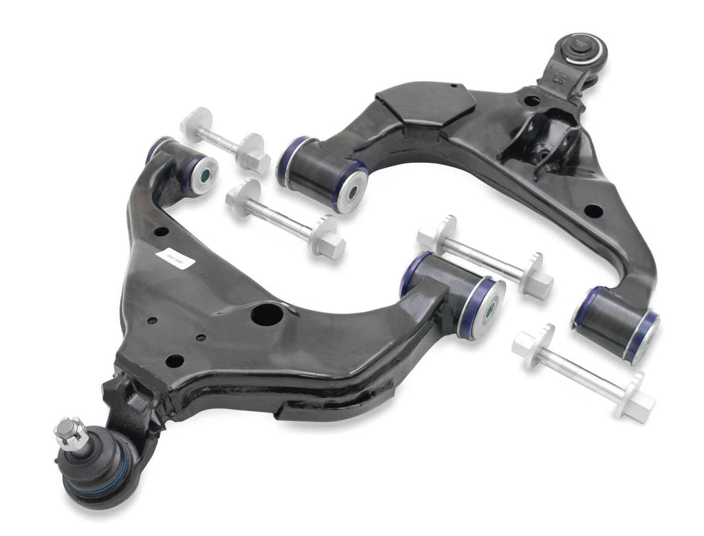 SuperPro TRC476 offset lower control arm kit for Hilux 8th Gen front suspension
