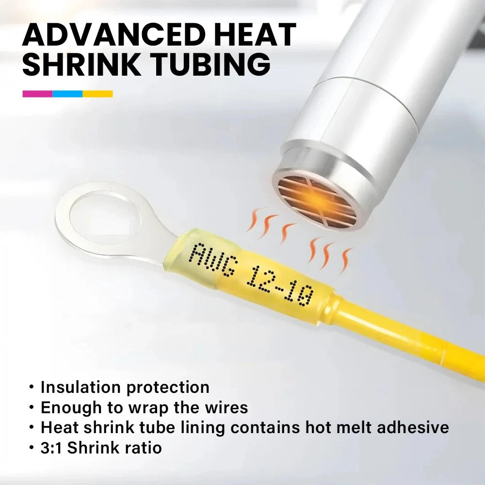 540PCS Heat Shrink Electrical Wire Connectors Crimp Marine Automotive Terminals