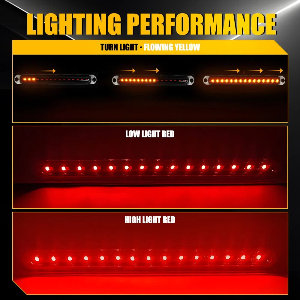 2X 15 LED Indicator Tail Lights Stop Reverse 12V Ute Trailer Caravan Truck Boat