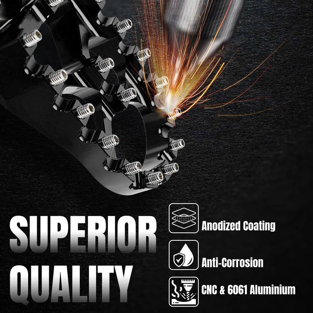 Black Aluminum Footpegs Foot Peg For Sur-ron Surron Ultra Bee 2023 2024 ST