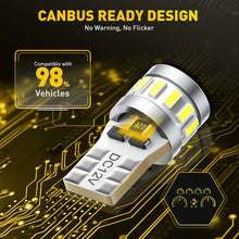 Load image into Gallery viewer, AUXITO 10x T10 18-LED White Car Interior Light Parker Bulb Wedge Globe 6500K
