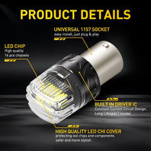 Load image into Gallery viewer, AUXITO BAY15D P21/5W 1157 Red Amber White LED Brake Stop Tail Light Bulb Globe.