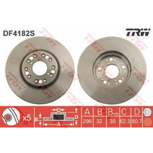 Load image into Gallery viewer, TRW Brake Rotor 296mm Front DF4182S