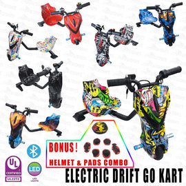 Electric 3-Wheel Drift Car Go Kart Fit Kids Ride On Trike w/ Bluetooth AU Stock