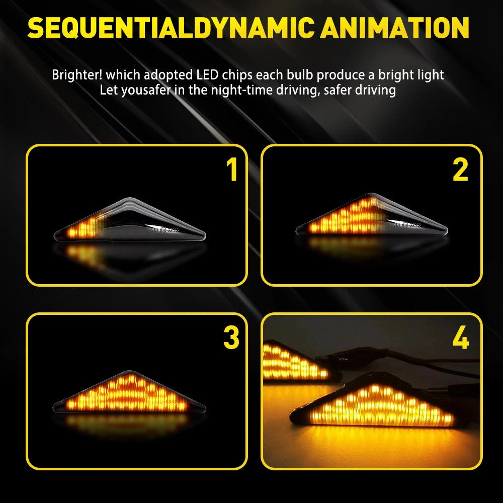 Smoked Side LED For Ford FG XR6 XR8 FPV Turn Indicator Front Guard Light A