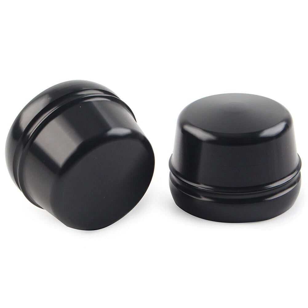 Front Axle Cap Nut Covers Fit For Harley Softail Dyna Touring Street Glide Black