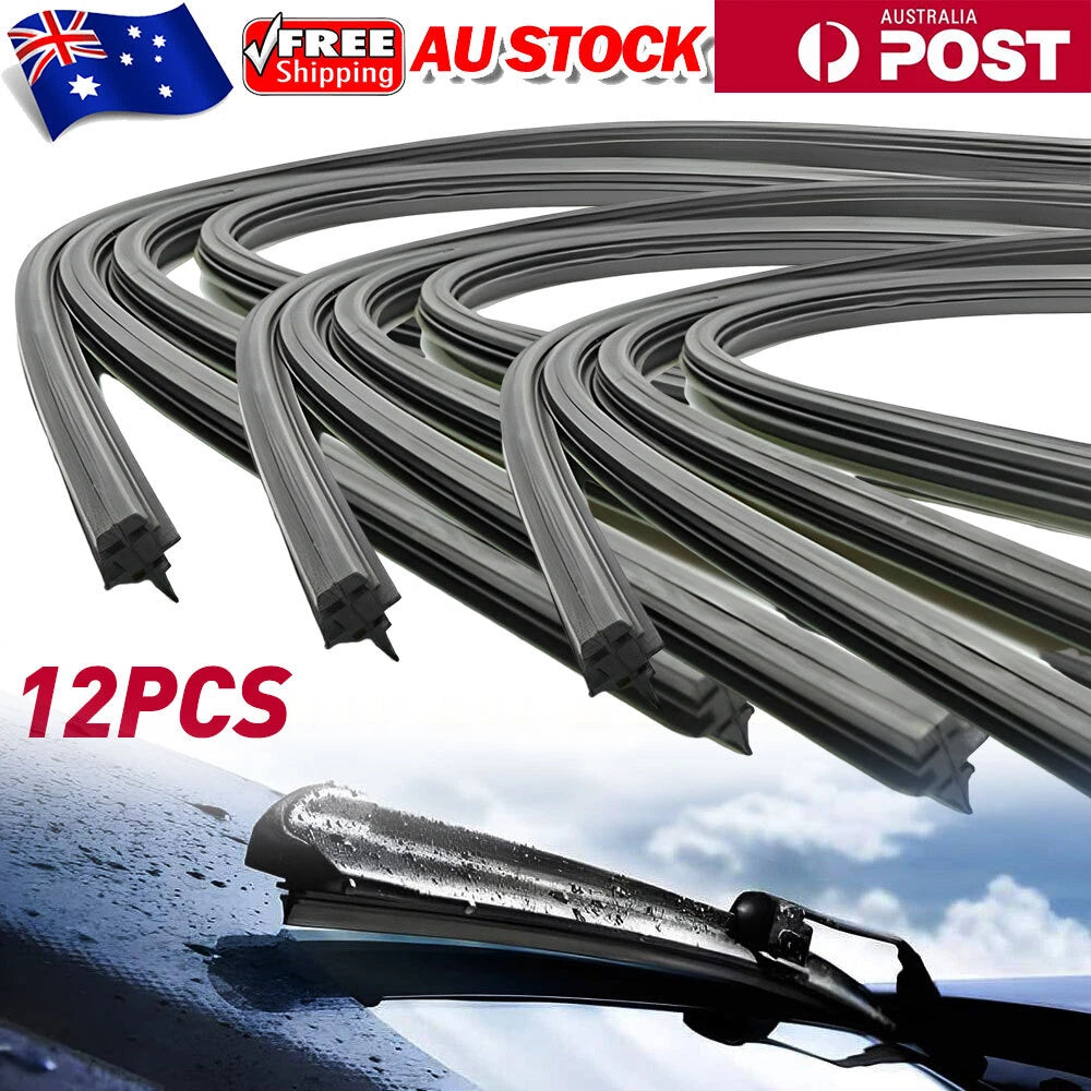 12 x Wiper Blade Inserts Refills 6mm Universal 28" Twin Rail Universal 2 pairs