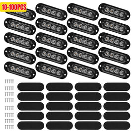 10-100X Red Amber LED Clearance Lights Indicator Side Marker Lamp Caravan Lorry