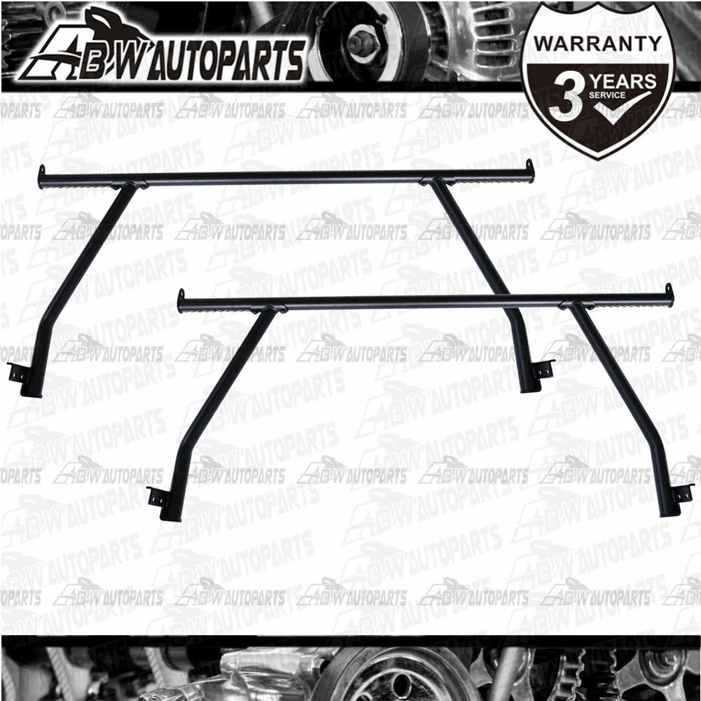 X2 Black Heavy Duty Steel Tub Ladder Rack for ISUZU D-Max 2020-24 150kg Loading