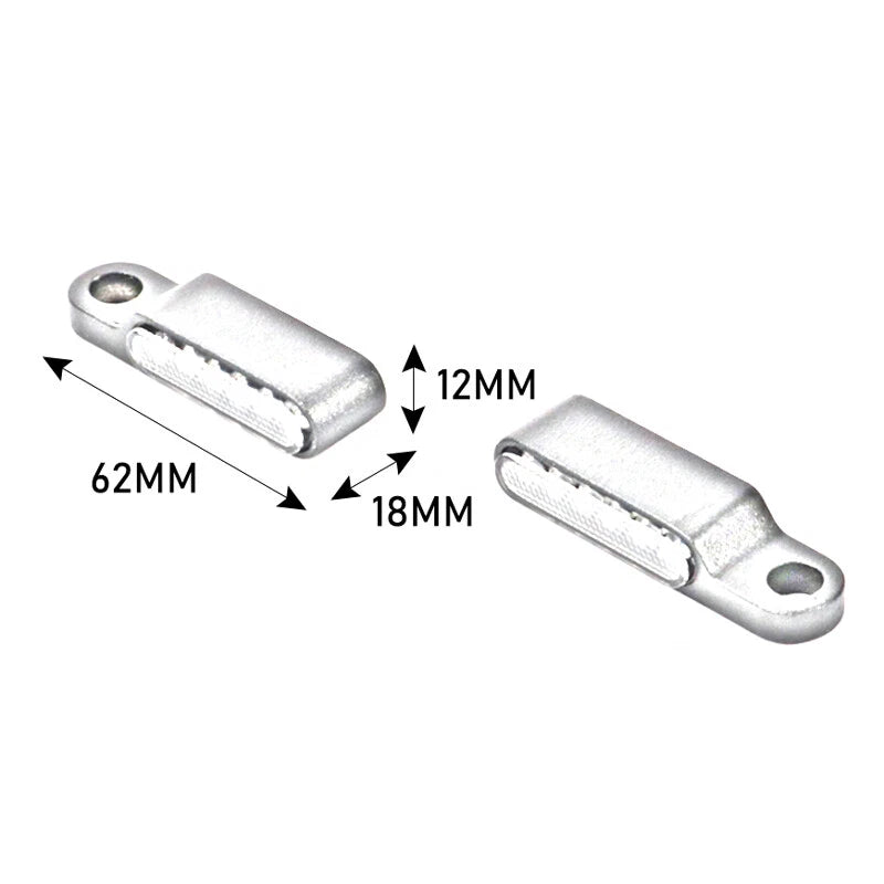 2x E-Mark 6 LED Mini Motorcycle Turn Signal Indicators, Amber 12V