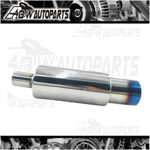 Load image into Gallery viewer, 3.5" 2" Inlet Blued Tip Polished/Blued Cannon Exhaust Muffler