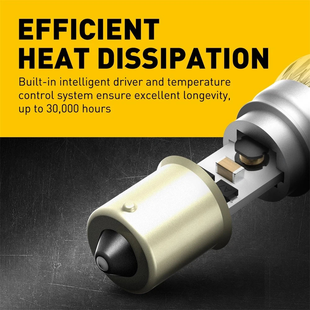 2-10x CANBUS BA15S 1156 AMBER LED INDICATOR GLOBE Turn Light Signal Bulb. A