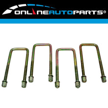 Load image into Gallery viewer, 4 Front Leaf Spring U-Bolt + Nut Set for Landcruiser FJ60 FJ62 HJ60 60 Series