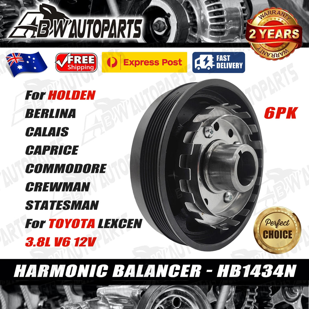 Harmonic Balancer HB1434N OEM Quality 6PK For TOYOTA LEXCEN HOLDEN CALAIS 3.8L