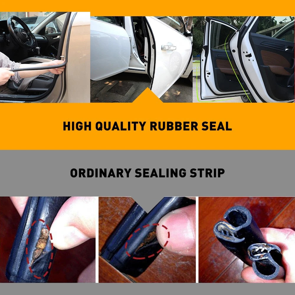 U Shape Door Car Edge Anti-Scratch Protector Strip Protection Seal Trim Strip 3M