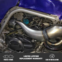 Load image into Gallery viewer, Black CNC Exhaust High Temp Pipe Clamps Connector For Yamha Banshee 350 1987-06