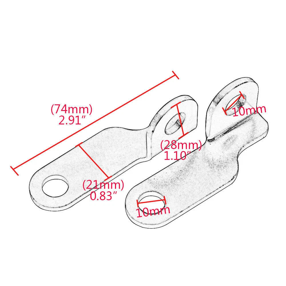 Motorcycle Motorbike Turn Signal Indicator Relocation Bracket For Harley Custom
