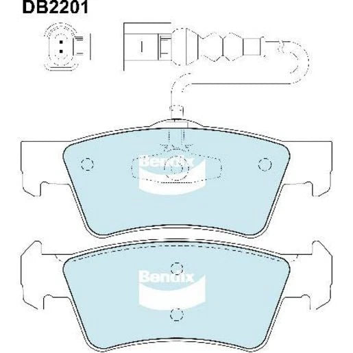 Bendix EURO Brake Pad Set Rear DB2201 EURO+