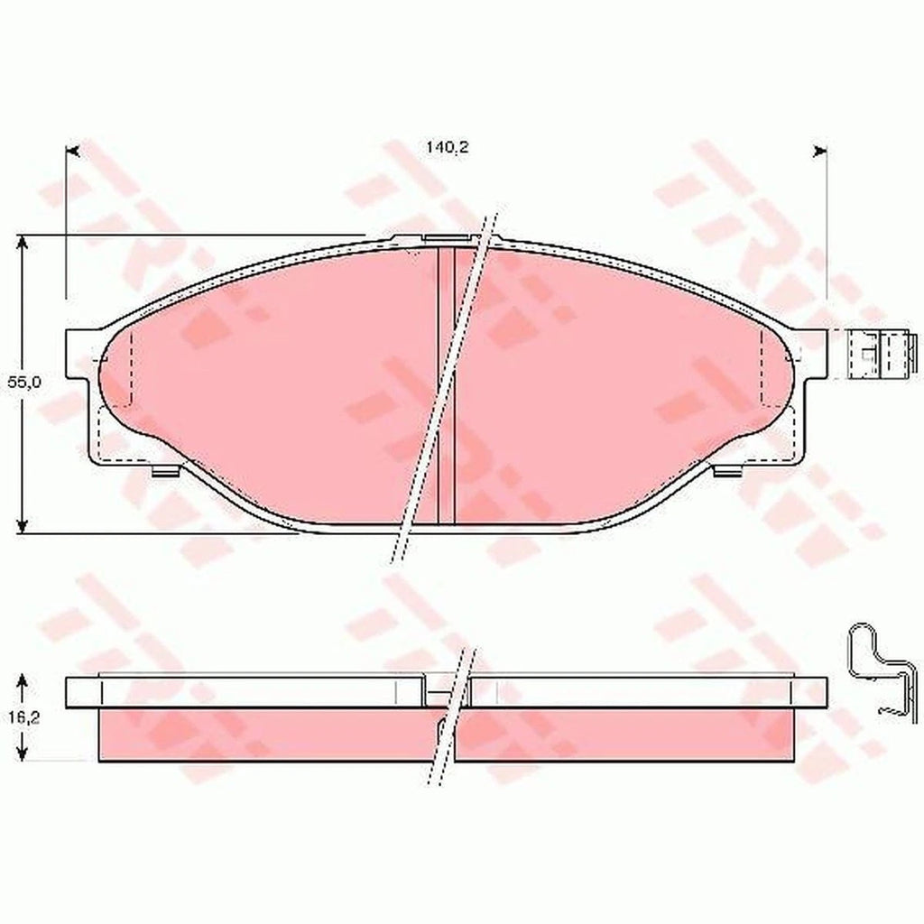 TRW DTEC Brake Pad Set Front GDB3109DT