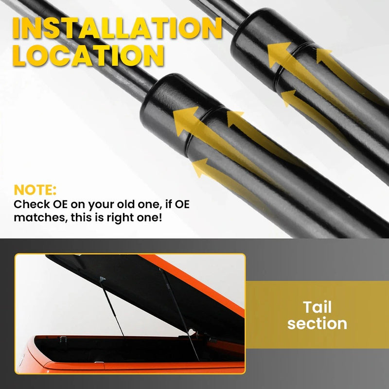 4x Gas Struts for Ford Falcon Ute Hard Cover Flat Lid BA BF 525mm