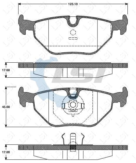Rear Brake Pads + Sensor and VENTED Disc Rotors Set for BMW 323i 328i E36 92-98