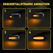 Load image into Gallery viewer, 4x Smoked Smokey Dynamic LED Side Indicator Light Pair For Holden Commodore VY