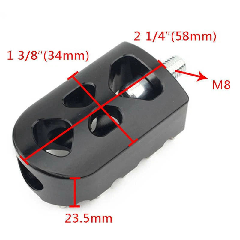 Black Shifter Peg Foot Pegs MX Style Footrest for Harley Sportster DynaTouring