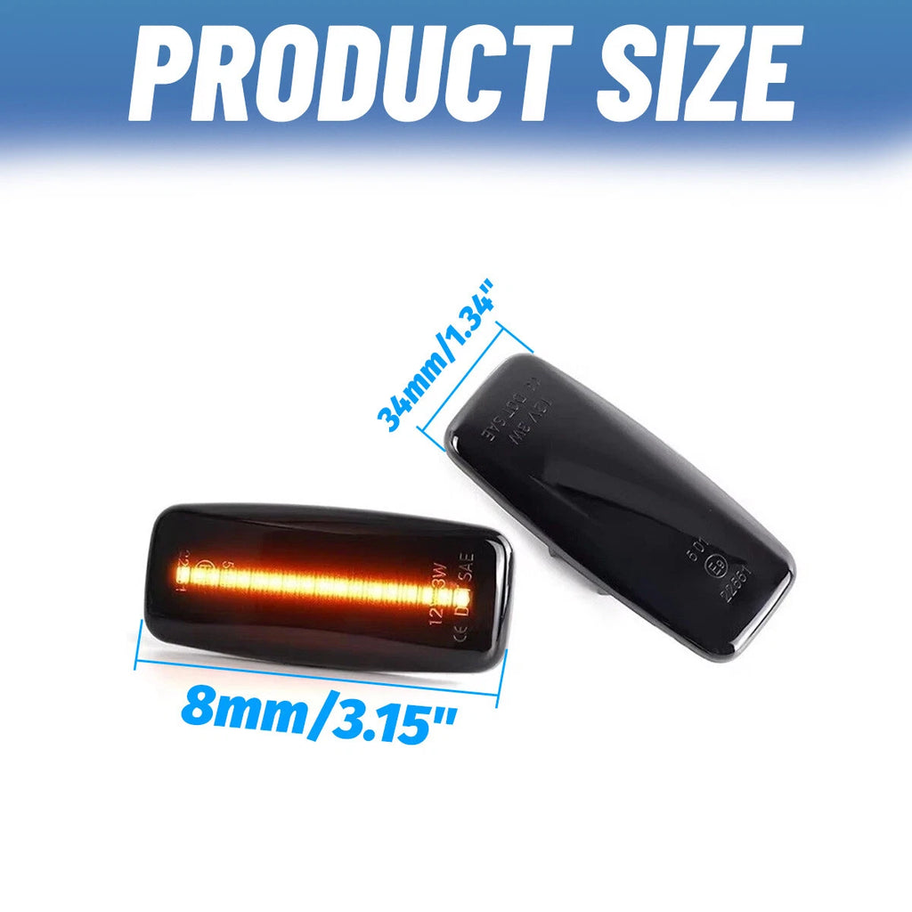 For Nissan Patrol Y61/GU 2004-2016 Smoked Amber Sequential Side Indicators Light