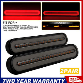 Sequential LED 3rd Brake Light Strip Car Rear Window High Mount Red Stop Lamp