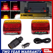 Load image into Gallery viewer, 4/8x Wireless LED Tail Light Trailer Caravan Truck Stop Indicator rear LAMP A