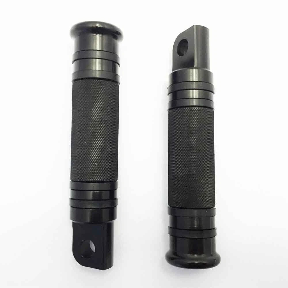 Black Aluminum Foot Pegs Footrest for Harley Touring Sportster Dyna Softail ST