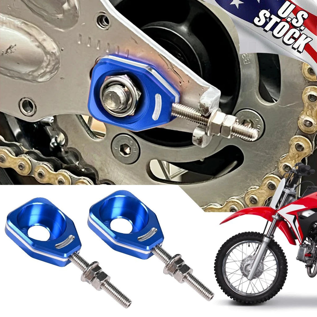 Blue Motorcycle Rear Chain Adjuster Tensioner For HONADA All CRF110 2013-2023 ST