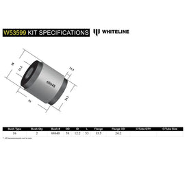 Whiteline W53599 Front Lower Control Arm Inner Rear