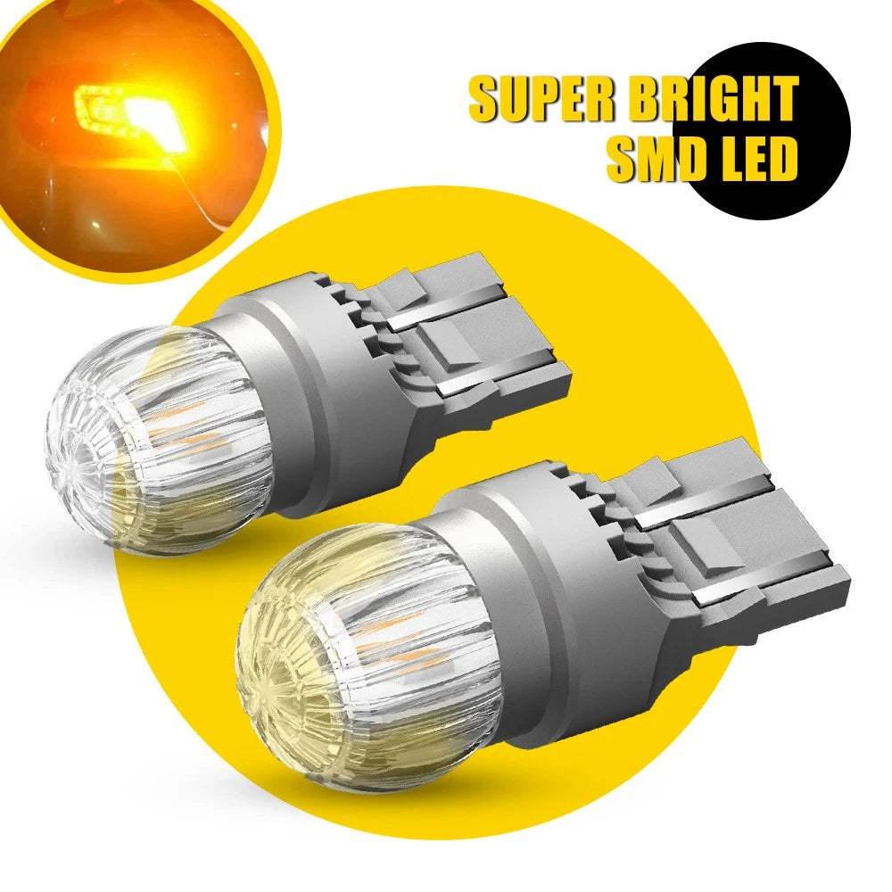 AUXITO 2X 7440 T20 7443 AU Canbus LED Free Amber Lights Reverse bulb 1800LM AU